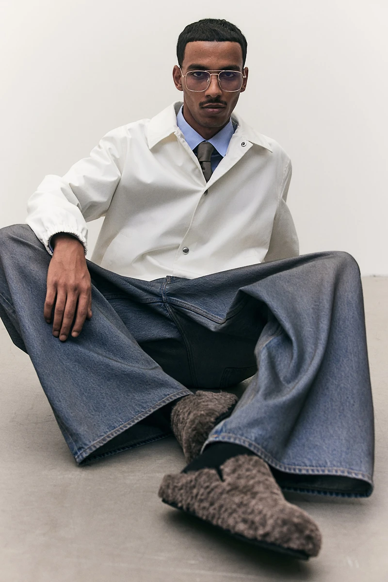 Jean large à taille haute