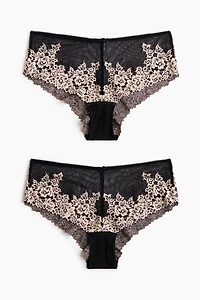 2-Pack Lace Hipster Briefs