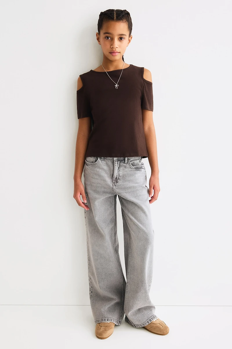 Open-Shoulder Cotton Top