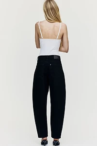 High Rise Barrel Leg Jeans