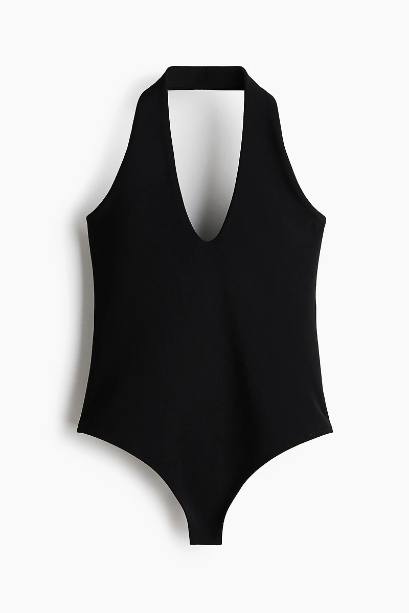 Halterneck Thong Bodysuit