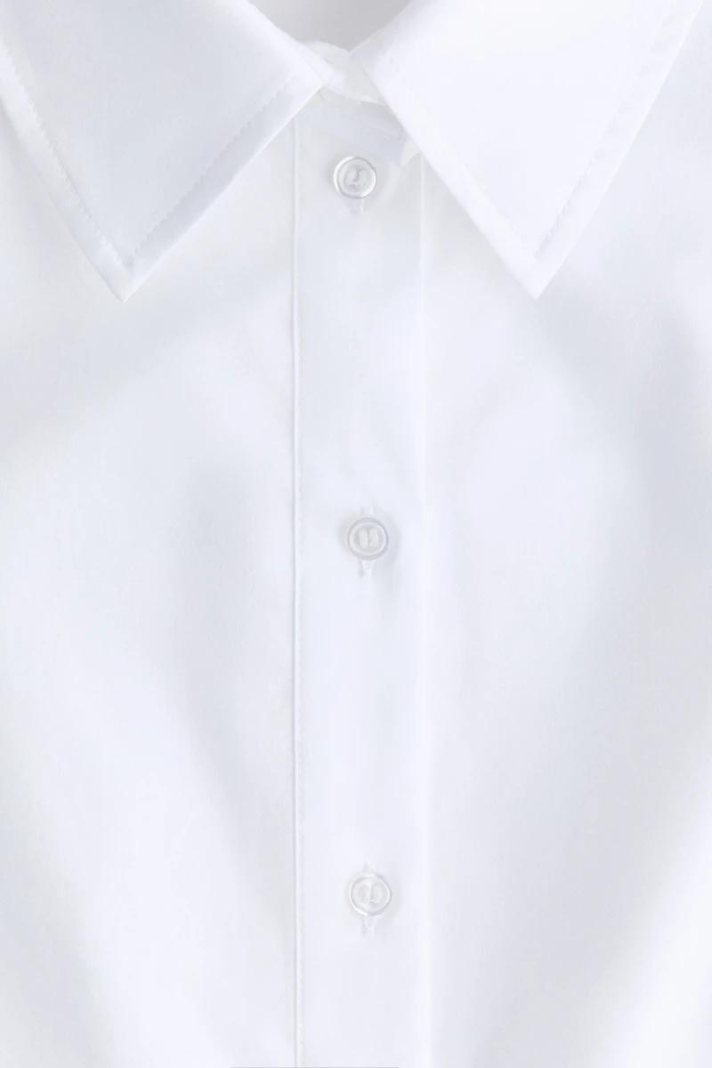 Chemise péplum en popeline