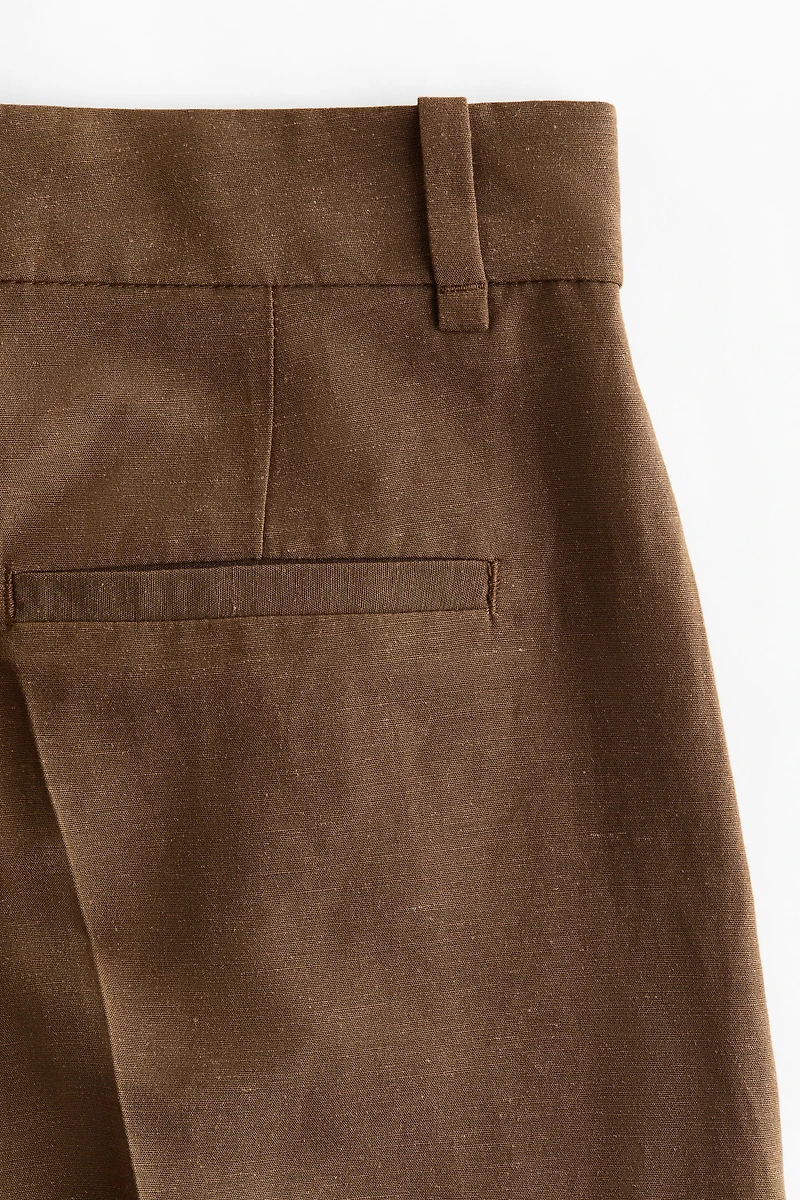 Dressy Linen-Blend Shorts