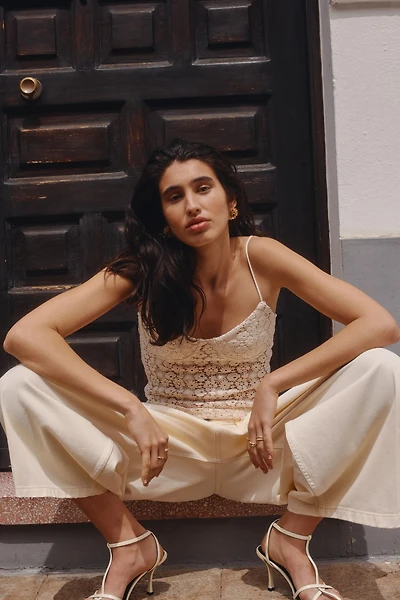 Crochet-Look Sleeveless Top