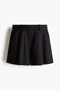 Pleat-Front Shorts
