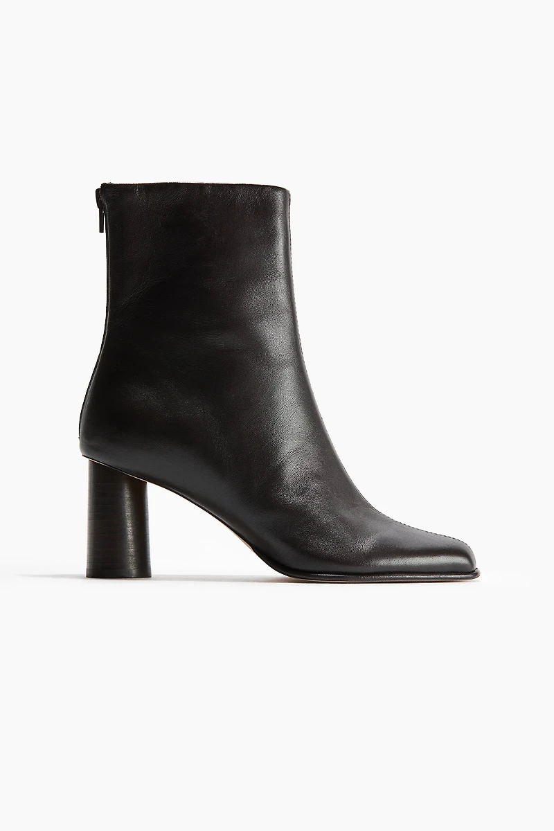 Leather ankle boots
