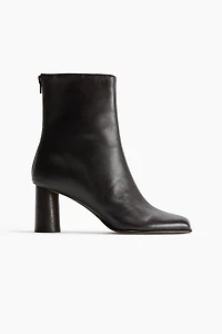 Leather ankle boots
