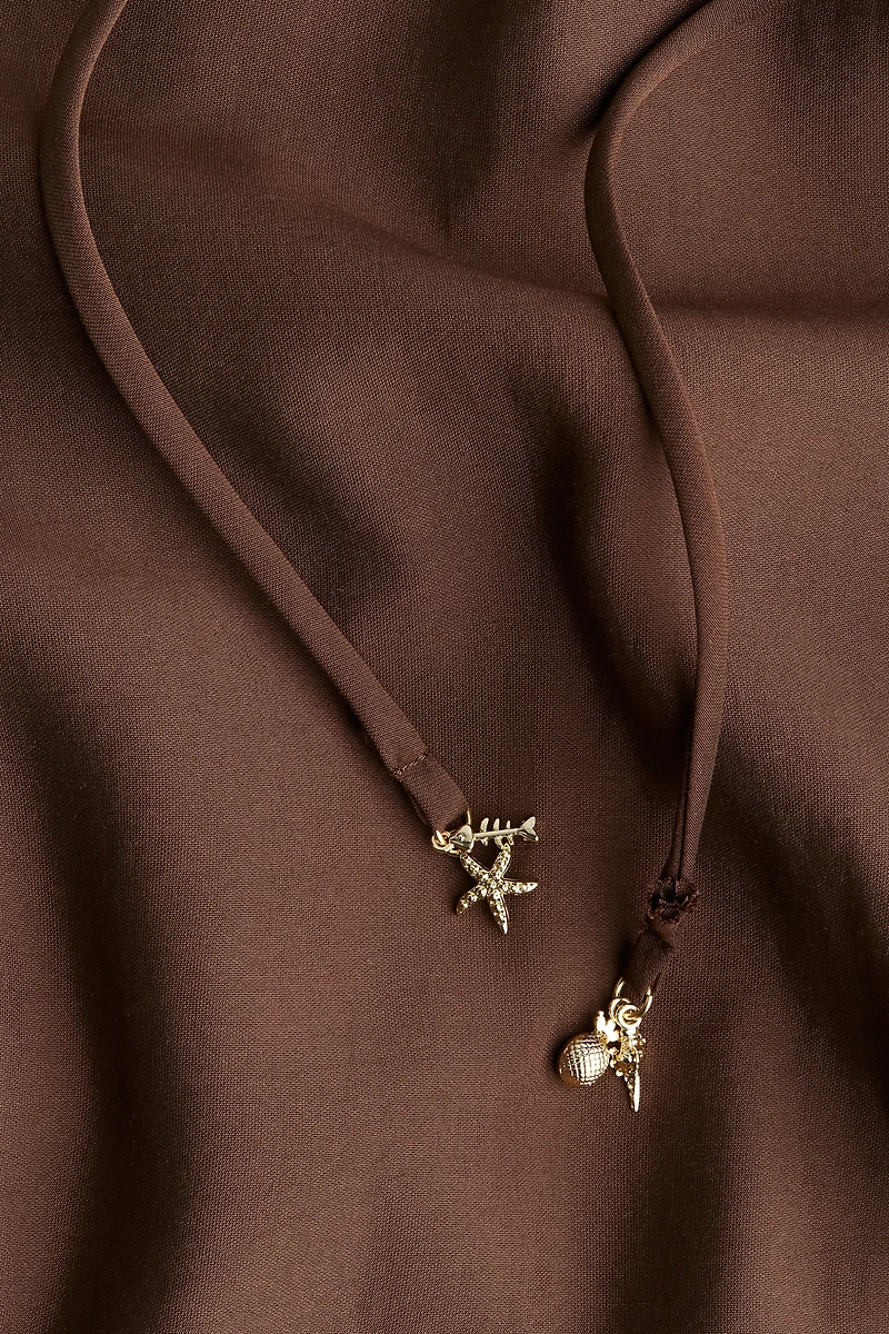 Trumpet-Sleeved Tunic Dress