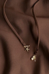 Trumpet-Sleeved Tunic Dress