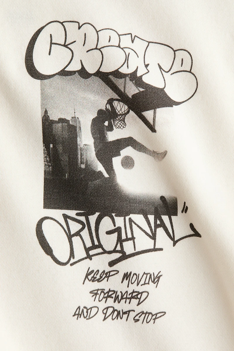 Sweatshirt with Printed Motif