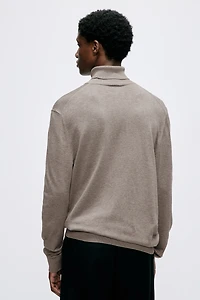 Slim Fit Fine-Knit Turtleneck Sweater
