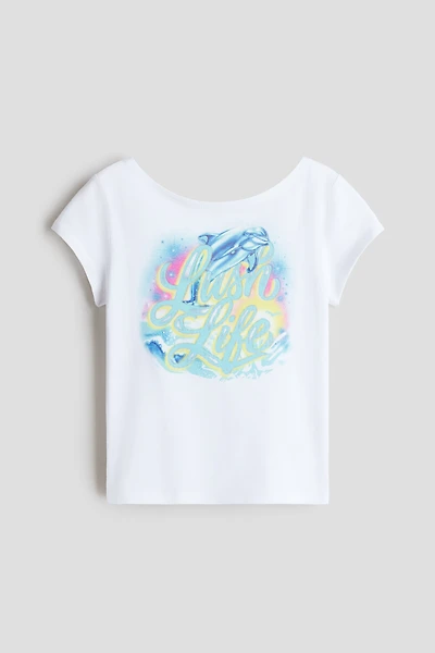 Cotton Top with Printed Motif