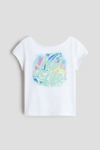 Cotton Top with Printed Motif