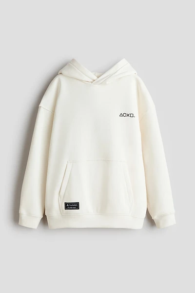 Brushed-Inside Printed Hoodie