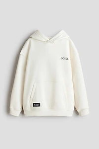 Brushed-Inside Printed Hoodie
