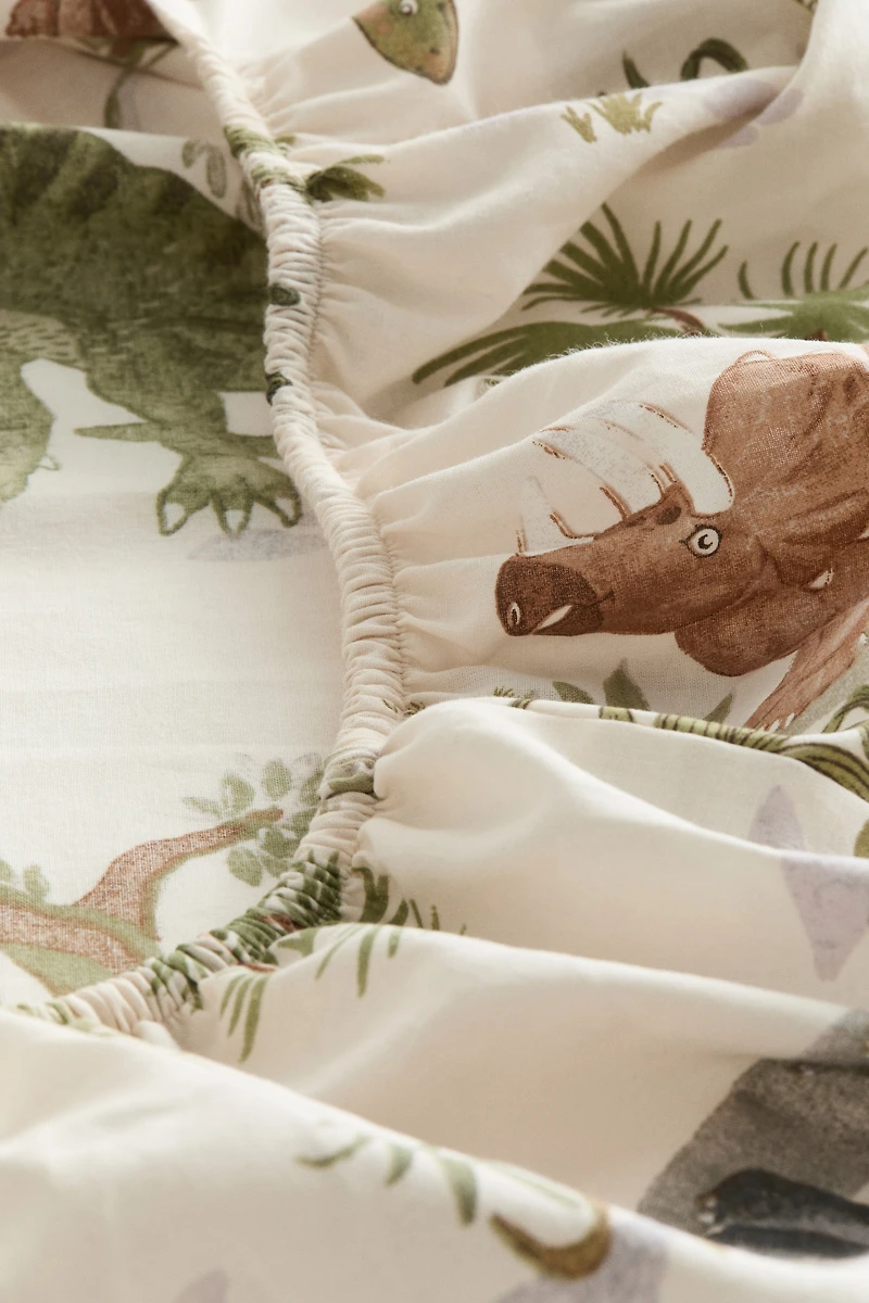 Drap-housse en coton à motif