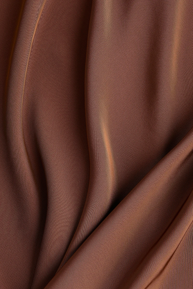 Cap-Sleeved Satin Dress