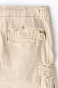 Loose-Fit Cotton Cargo Shorts