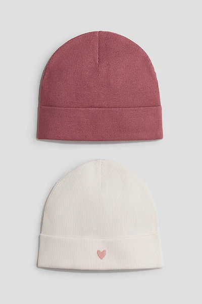 2-Pack Cotton Beanies