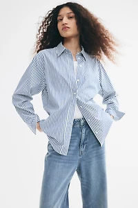 Oversized Dobby-Weave Shirt