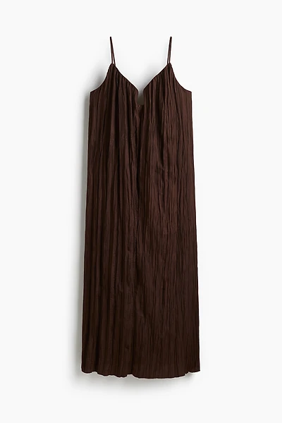 Robe froissée à bretelles fines