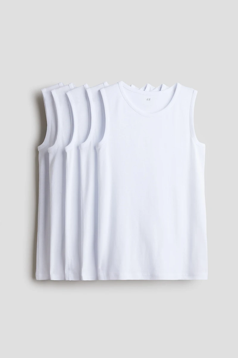 Lot de 5 débardeurs en coton