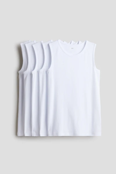 Lot de 5 débardeurs en coton