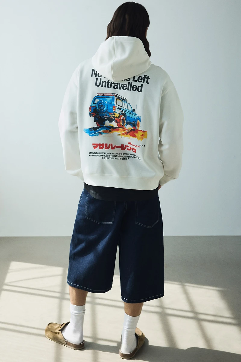 Chandail à capuchon imprimé Coupe Flottante