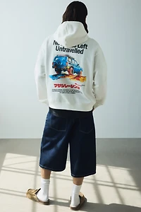 Chandail à capuchon imprimé Coupe Flottante