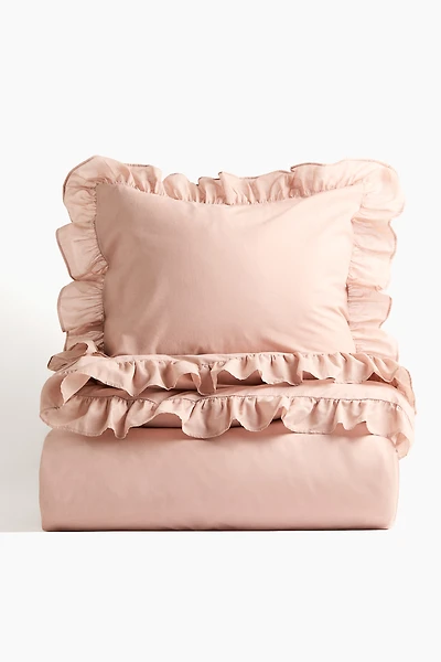 Flounced Single Duvet Cover Set