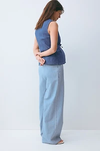 MAMA Denim Drawstring Pants