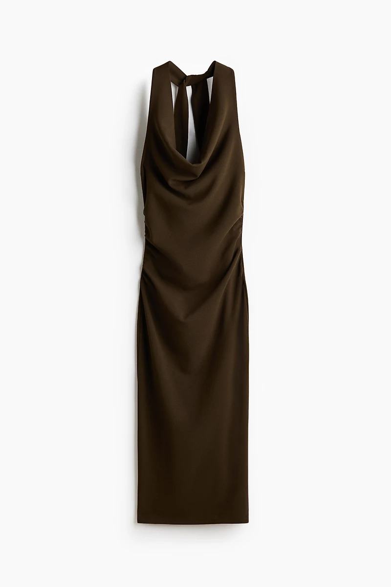 Draped Halterneck Dress