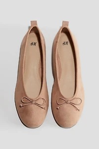 Bow-Detail Ballet Shoes