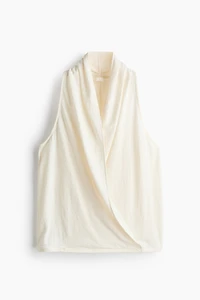 Shawl-Collar Wrap Top