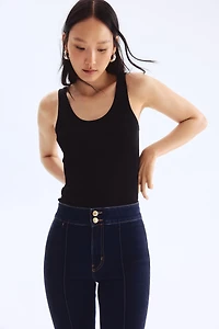 Skinny High Capri Jeans