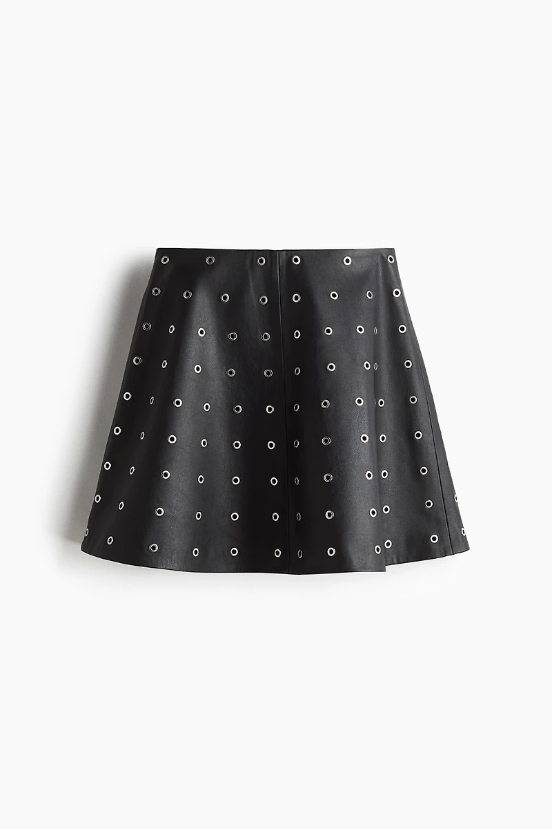 Grommet-Detail Skirt