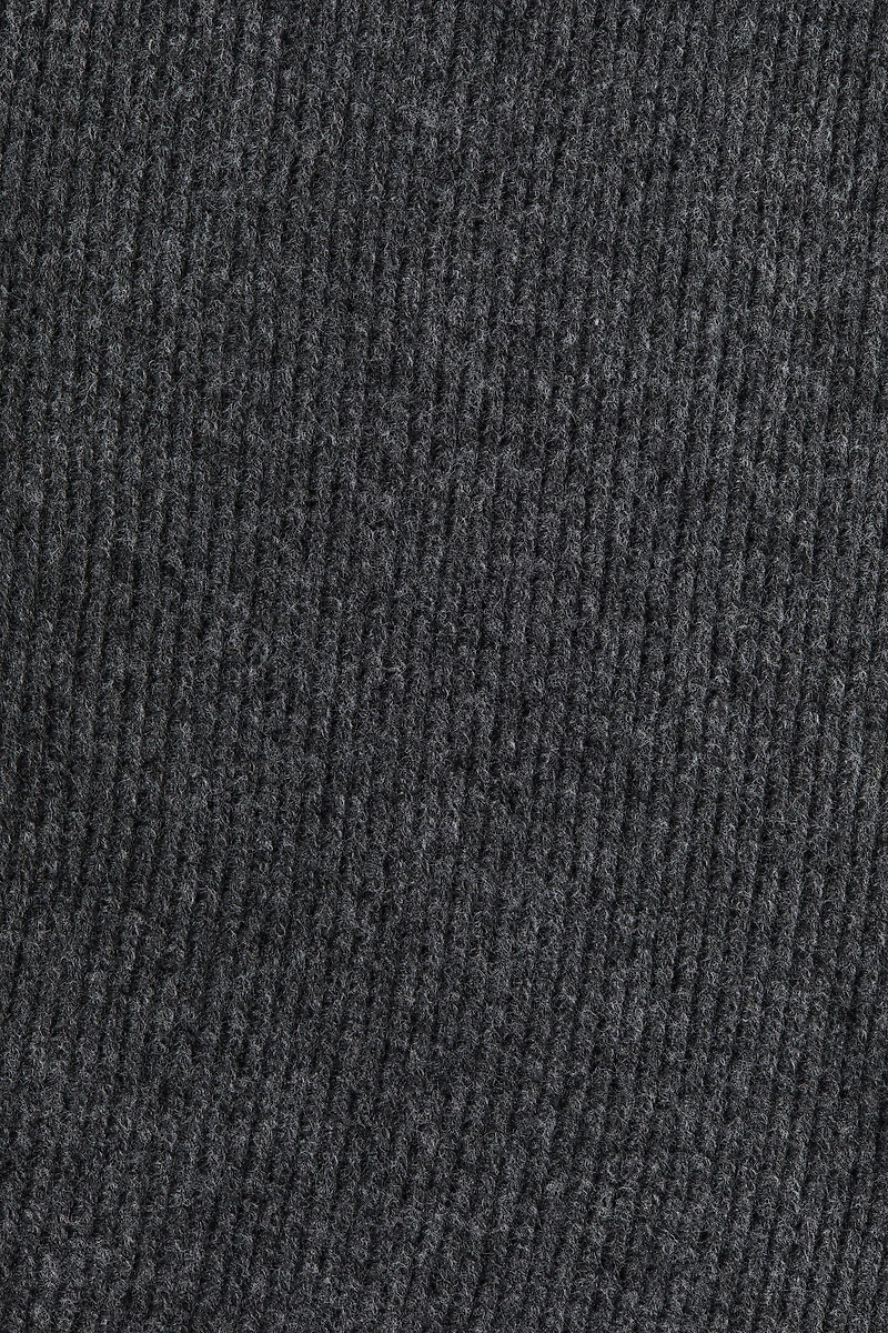 Rib-Knit Mock Turtleneck Dress