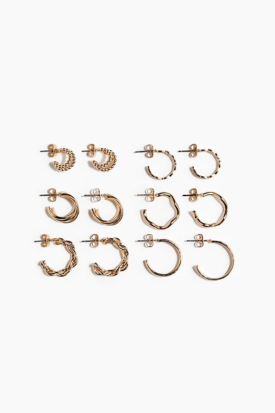 6 Pairs Hoop Earrings