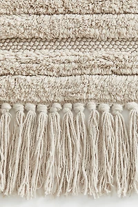 Fringed Cotton Bath Mat