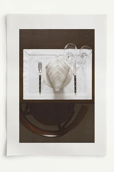 Lot de 2 napperons damassés