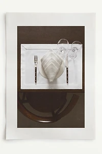 Lot de 2 napperons damassés