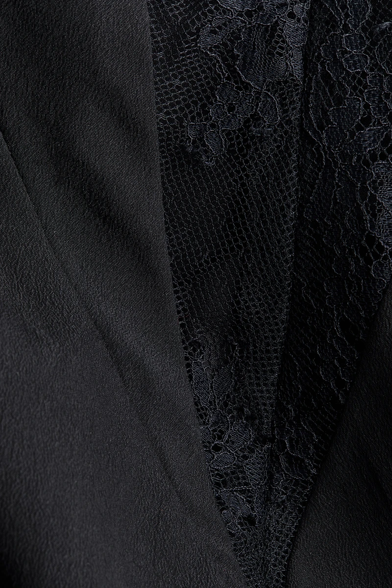 Slip Dress with Lace Inset