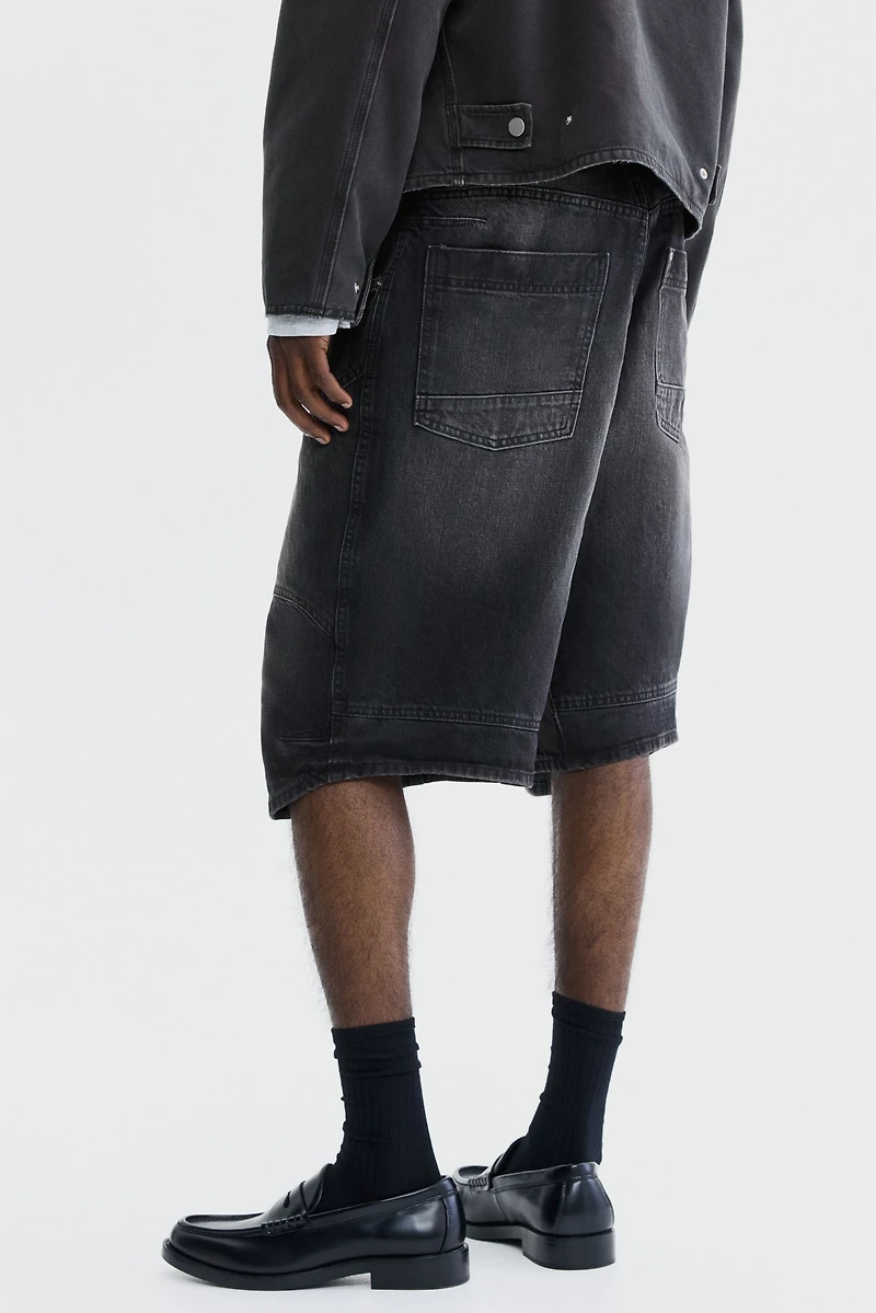 Super-Baggy Denim Shorts