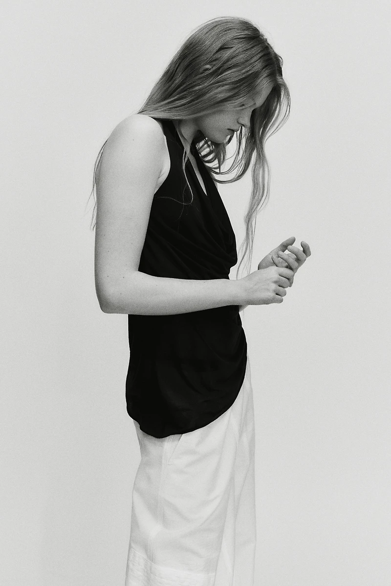 Asymmetric Halterneck Top