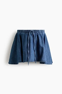 MAMA Flared Cotton-Blend Skort