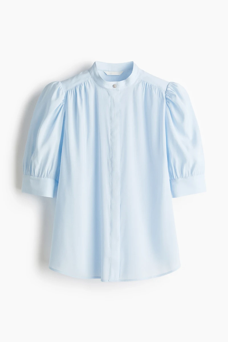 Puff-sleeved blouse