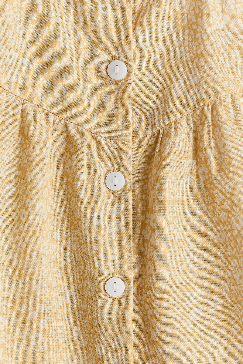 Ruffle-trimmed Cotton Dress