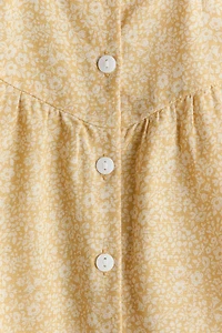 Ruffle-trimmed Cotton Dress