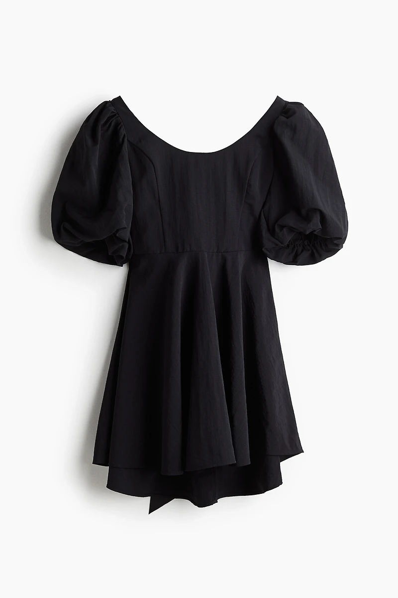 Balloon-Sleeved Dress