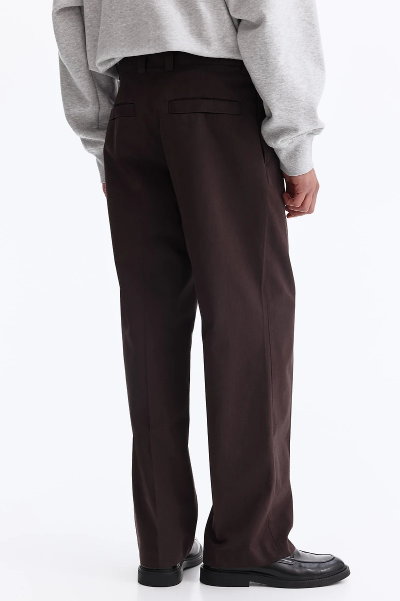 Relaxed-Fit Cotton and Lyocell Tailored Pants